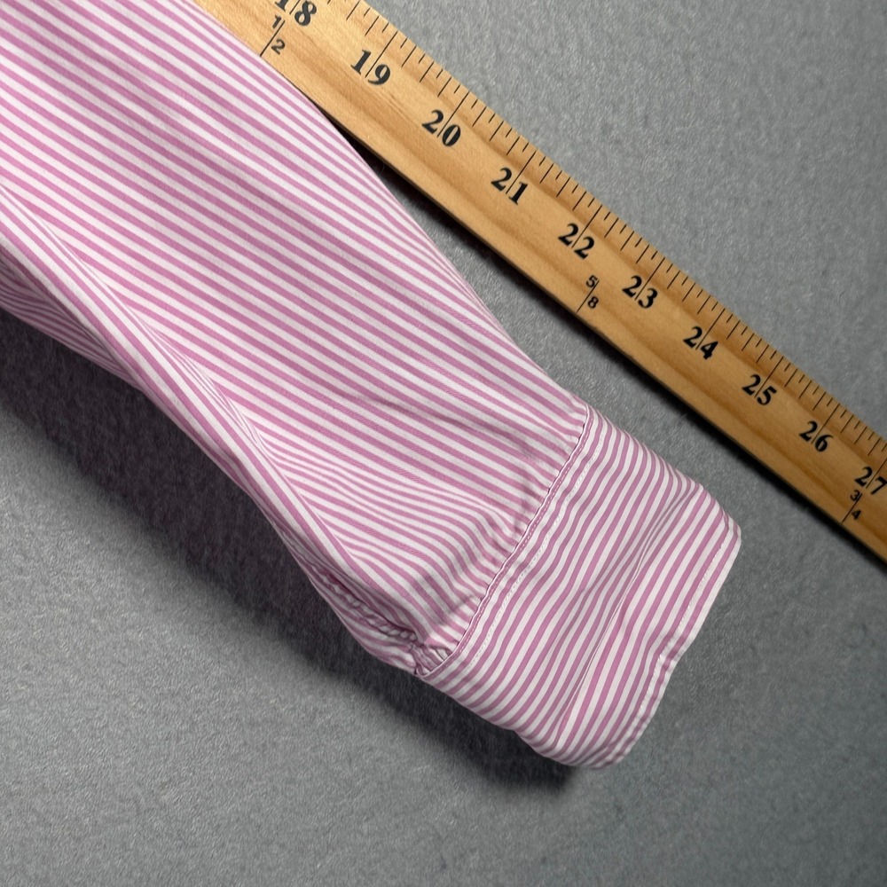 Polo Ralph Lauren Regent Classic Fit Striped Shirt Pink White 15.5 34/35 Mens - Picture 9 of 13